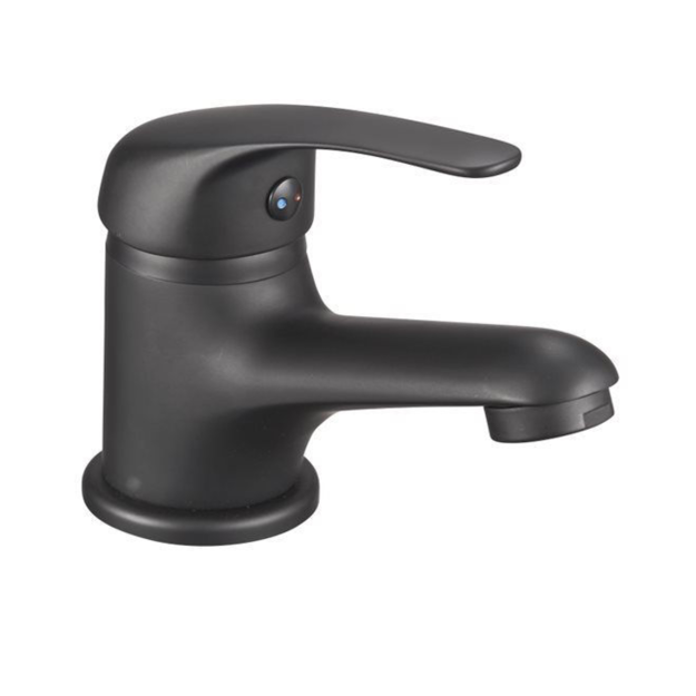 Imagen de Grifería de lavatorio Monocomando de mesada Capri negro mate