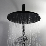 Imagen de Barral de ducha Monocomando exterior con Transferencia Chronos negro mate