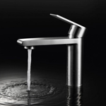 Imagen de Grifería de lavatorio Monocomando de mesada Loft Gris Satinado