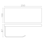 Imagen de Portarrollo con repisa Grafito