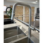 Imagen de Grifería de Cocina Monocomando de mesada Eon Extensible Gris Satinado