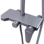 Imagen de Barral de ducha Monocomando Exterior con transferencia  Celtic Grafito