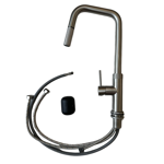 Imagen de Grifería de Cocina Monocomando de mesada Virtus Extensible Gris Satinado