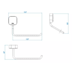 Imagen de Portarrollo PIX bronce cromado DECA