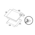 Imagen de Anafe a Gas Cata LCI 6031 BK Negra