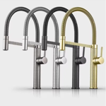 Imagen de Grifería de cocina Monocomando de mesada Chef Pico móvil Gold