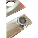 Imagen de Grifería de lavatorio Monocomando de pared Loft Gris Satinado