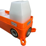 Imagen de Grifería de lavatorio Monocomando de pared Loft Gris Satinado