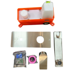 Imagen de Grifería de lavatorio Monocomando de pared Loft Gris Satinado