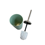 Imagen de Cepillo de baño verde agua y cromo