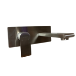 Imagen de Grifería de lavatorio Monocomando de pared Loft Gris Satinado