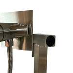 Imagen de Grifería de ducha higiénica Monocomando de embutir Loft Gris Satinado