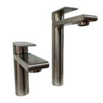 Imagen de Grifería de lavatorio Monocomando de mesada Loft Gris Satinado