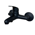 Imagen de Grifería de ducha Monocomando exterior con transferencia Capri Negro mate