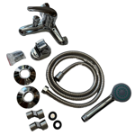 Imagen de Grifería de ducha Monocomando exterior con transferencia Capri Cromado