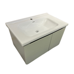 Imagen de Mueble de baño suspendido Curve Verde 80 cm con Bacha de Loza