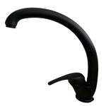 Imagen de Grifería de cocina Monocomando de mesada Capri Pico alto negro mate