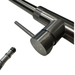 Imagen de Grifería de Cocina Monocomando de mesada Virtus Curvo Extensible Grafito Mate