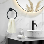 Imagen de Aro toallero negro mate Milano Dmc