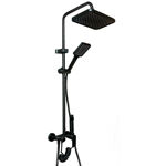 Imagen de Barral de ducha Monocomando Exterior con transferencia Grafito Satinado