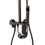 Imagen de Barral de ducha Monocomando Exterior con transferencia Grafito Satinado