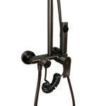 Imagen de Barral de ducha Monocomando Exterior con transferencia Grafito Satinado