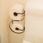 Imagen de PORTARROLLOS DOBLE PARA CISTERNA NEGRO MATE