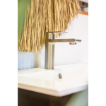 Imagen de Grifería de lavatorio Monocomando de mesada Loft Gris Satinado