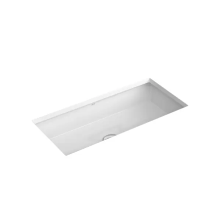 Imagen de Bacha de embutir rectangular 59 x 30 cm blanca Deca