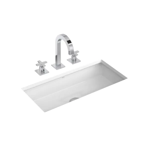 Imagen de Bacha de embutir rectangular 59 x 30 cm blanca Deca