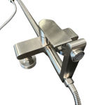 Imagen de Barral de ducha Monocomando exterior con transferencia Loft Gris Satinado