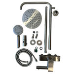 Imagen de Barral de ducha Monocomando exterior con transferencia Loft Gris Satinado