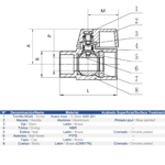 Imagen de Válvula mini M/H 1/2 GENEBRE