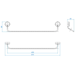 Imagen de Toallero barra NET bronce cromado DECA