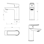 Imagen de Grifería de lavatorio Monocomando de mesada Blaster Negro Mate