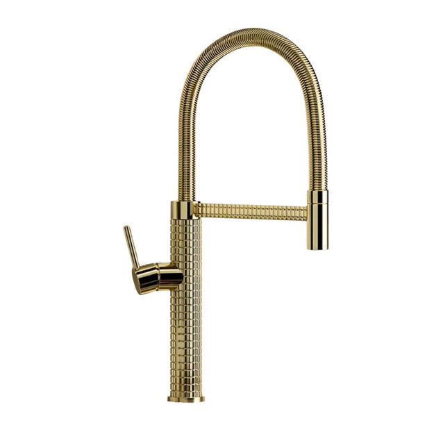 Imagen de Grifería de cocina Monocomando de mesada Chef Pico móvil Gold