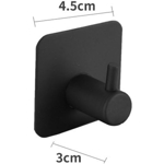 Imagen de Percha autoadhesiva Negro Mate GC