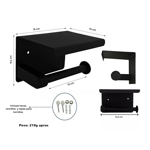 Imagen de Portarrollo autoadhesivo Negro Mate GC