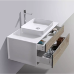 Imagen de Mueble de baño suspendido White Sona 100 cm sin bacha