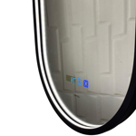 Imagen de Espejo LED 45x80 oval negro con desempañador cinta led silicona