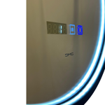 Imagen de Espejo LED 45x80 oval negro con desempañador cinta led silicona