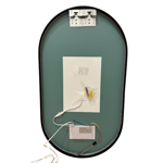 Imagen de Espejo LED 45x80 oval negro con desempañador cinta led silicona