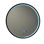 Imagen de Espejo LED 60 cm negro con desempañador cinta led silicona