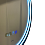 Imagen de Espejo LED 60 cm negro con desempañador cinta led silicona