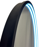 Imagen de Espejo LED 60 cm negro con desempañador cinta led silicona