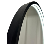 Imagen de Espejo LED 60 cm negro con desempañador cinta led silicona
