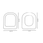 Imagen de Tapa inodoro MDF Vogue/Bari blanca herraje Metálico