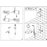 Imagen de Panel de ducha monocomando exterior con transferencia, 4 vías Tucson Gris Satinado