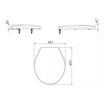 Imagen de Tapa inodoro universal azul DECA