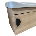 Imagen de Mueble de baño suspendido Oak 51 cm con Bacha de Loza y espejo